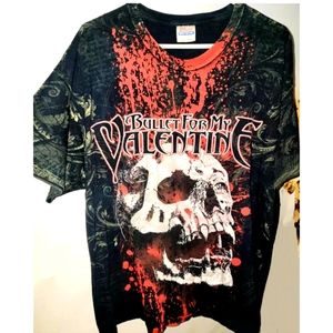 Vintage Metal Bullet For My Valentine Double Sided Graphics Concert T-Shirt XL
